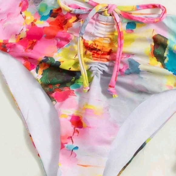 Triangle bikini swimsuit.  with front lace. Size S. - Picture 4 of 16